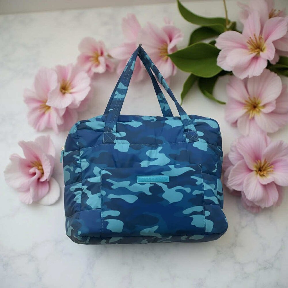 Moroccanoil Quilted Camouflage Logo Duffel Bag Carryall